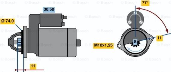 BOSCH 0 986 020 531 - Стартер mashina-shop.ru