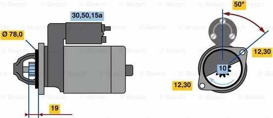 BOSCH 0 986 020 001 - Стартер mashina-shop.ru