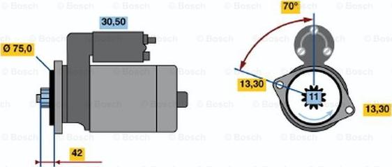 BOSCH 0 986 020 031 - Стартер mashina-shop.ru