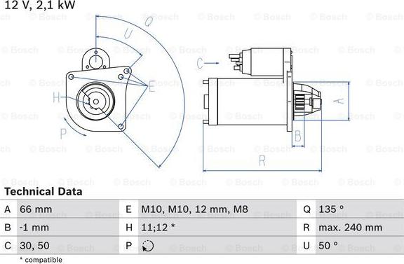 BOSCH 0 986 020 131 - Стартер mashina-shop.ru