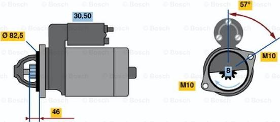 BOSCH 0 986 020 821 - Стартер mashina-shop.ru