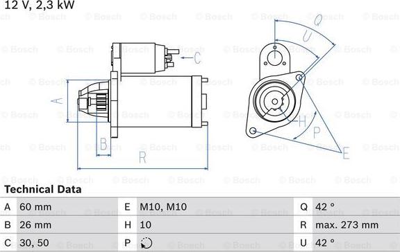 BOSCH 0 986 020 360 - Стартер mashina-shop.ru