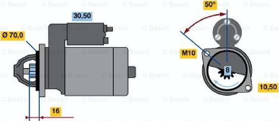 BOSCH 0 986 020 701 - Стартер mashina-shop.ru