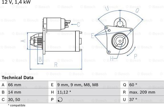 BOSCH 0 986 021 651 - Стартер mashina-shop.ru