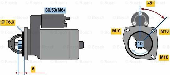 BOSCH 0 986 023 620 - Стартер mashina-shop.ru