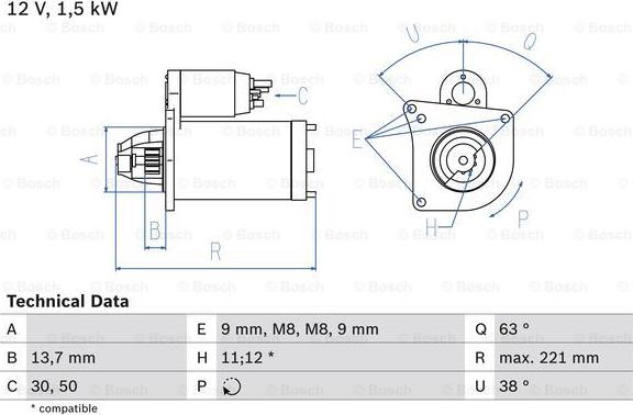 BOSCH 0 986 022 790 - Стартер mashina-shop.ru