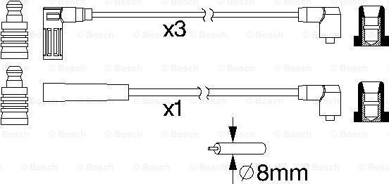 BOSCH 0 986 356 733 - Комплект проводов зажигания mashina-shop.ru