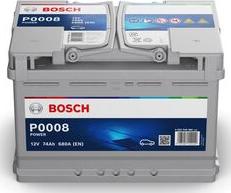 BOSCH 0 092 P00 080 - Стартерная аккумуляторная батарея, АКБ mashina-shop.ru