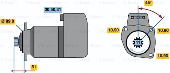 BOSCH 0 001 416 044 - Стартер mashina-shop.ru