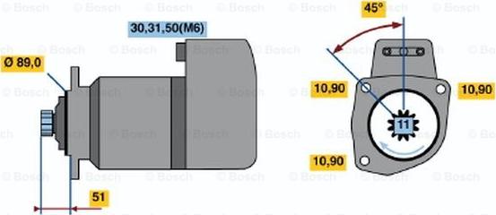 BOSCH 0 001 417 002 - Стартер mashina-shop.ru