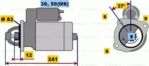 BOSCH 0 001 109 045 - Стартер mashina-shop.ru