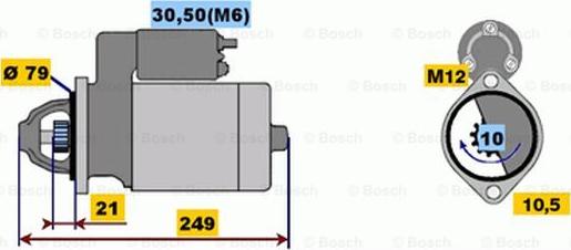 BOSCH 0 001 109 055 - Стартер mashina-shop.ru