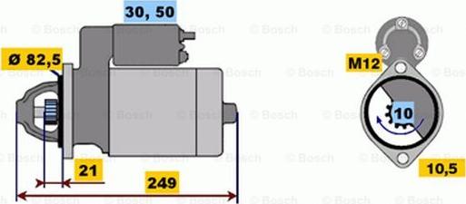 BOSCH 0 001 109 062 - Стартер mashina-shop.ru