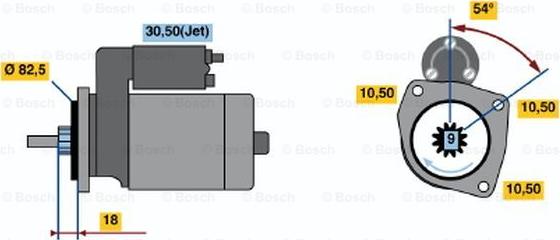 BOSCH 0 001 109 001 - Стартер mashina-shop.ru