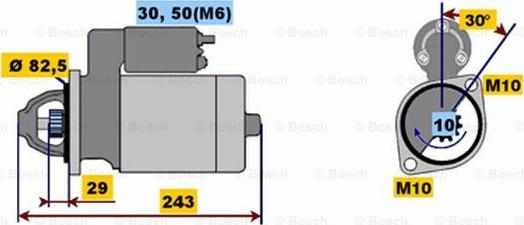 BOSCH 0 001 109 036 - Стартер mashina-shop.ru