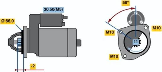 BOSCH 0 001 109 026 - Стартер mashina-shop.ru