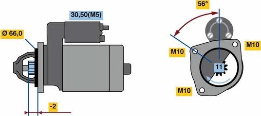 BOSCH 0 001 109 364 - Стартер mashina-shop.ru