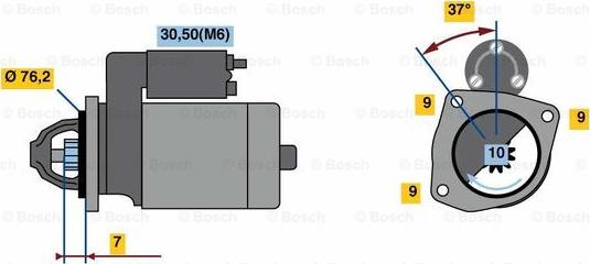 BOSCH 0 001 108 450 - Стартер mashina-shop.ru