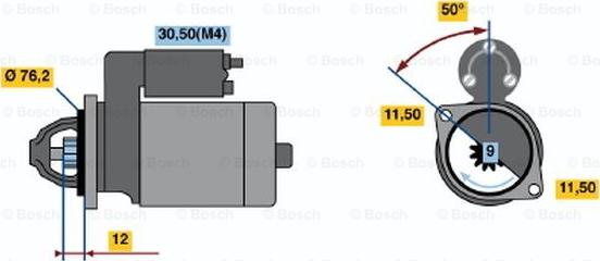 BOSCH 0 001 108 098 - Стартер mashina-shop.ru