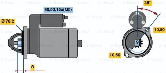 BOSCH 0 001 108 019 - Стартер mashina-shop.ru