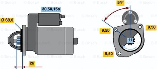 BOSCH 0 001 108 025 - Стартер mashina-shop.ru