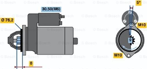 BOSCH 0 001 108 156 - Стартер mashina-shop.ru