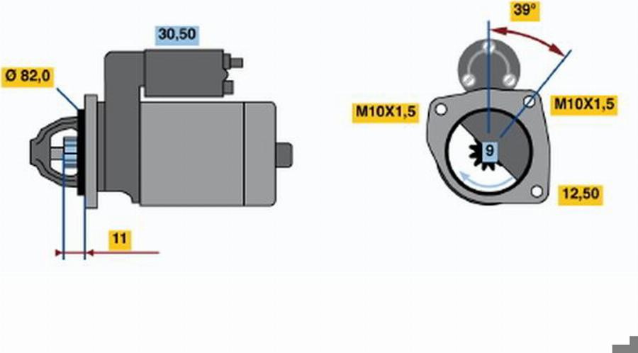 BOSCH 0001108160 - Стартер mashina-shop.ru