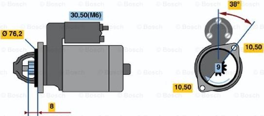 BOSCH 0 001 108 133 - Стартер mashina-shop.ru