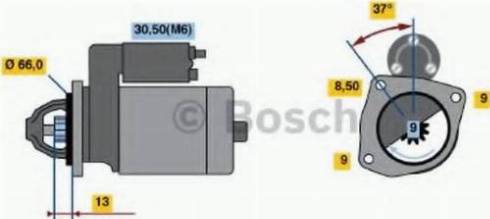 BOSCH 0 001 107 411 - Стартер mashina-shop.ru