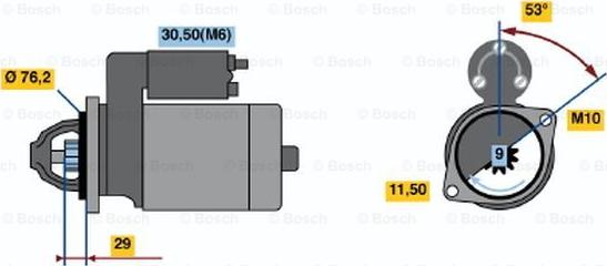 BOSCH 0 001 107 425 - Стартер mashina-shop.ru