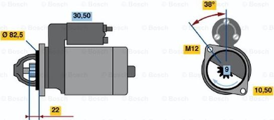 BOSCH 0 001 107 044 - Стартер mashina-shop.ru