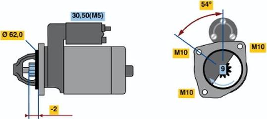 BOSCH 0001107063 - Стартер mashina-shop.ru