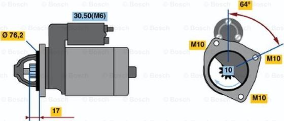 BOSCH 0 001 110 065 - Стартер mashina-shop.ru