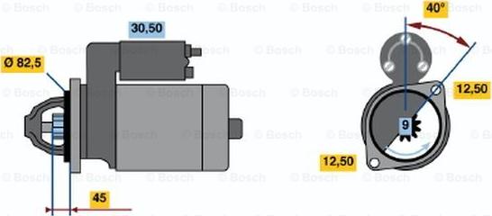 BOSCH 0 001 110 009 - Стартер mashina-shop.ru