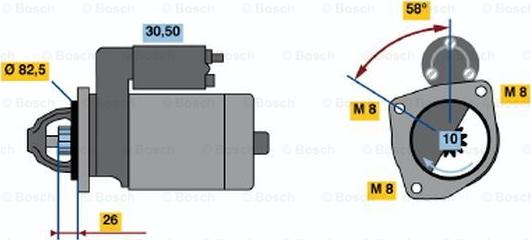 BOSCH 0 001 110 005 - Стартер mashina-shop.ru