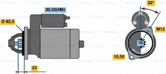 BOSCH 0 001 110 115 - Стартер mashina-shop.ru