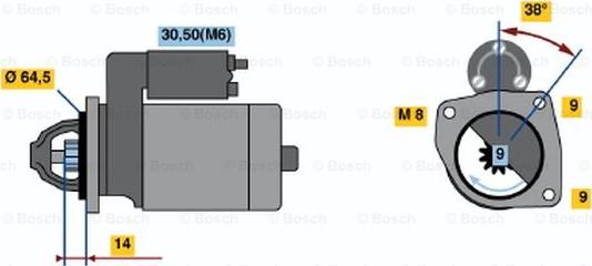 BOSCH 0 001 113 006 - Стартер mashina-shop.ru