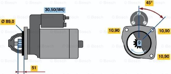 BOSCH 0 001 369 007 - Стартер mashina-shop.ru