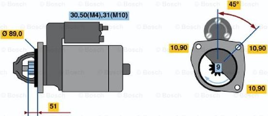 BOSCH 0 001 369 025 - Стартер mashina-shop.ru