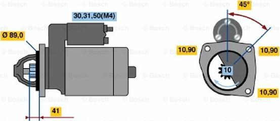 BOSCH 0 001 368 083 - Стартер mashina-shop.ru