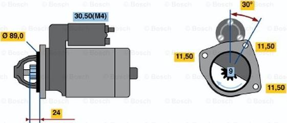 BOSCH 0 001 367 007 - Стартер mashina-shop.ru