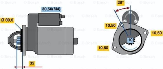 BOSCH 0 001 367 071 - Стартер mashina-shop.ru