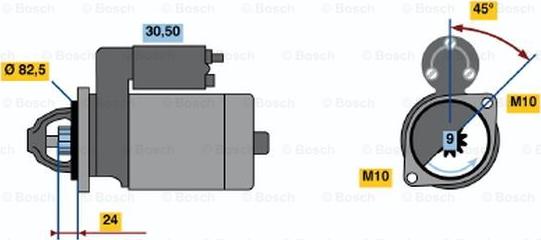 BOSCH 0 001 314 044 - Стартер mashina-shop.ru