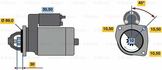 BOSCH 0 001 262 020 - Стартер mashina-shop.ru