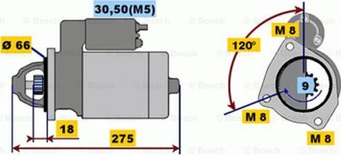 BOSCH 0 001 208 226 - Стартер mashina-shop.ru