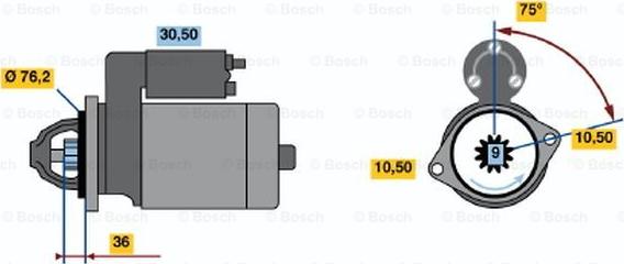 BOSCH 0 001 212 208 - Стартер mashina-shop.ru