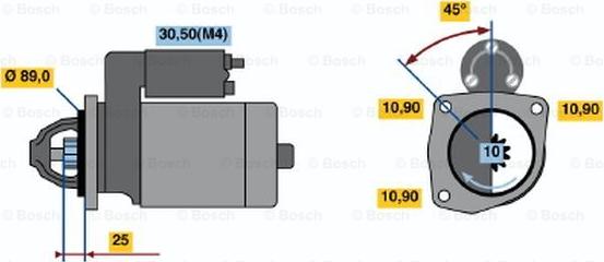 BOSCH 0 001 367 302 - Стартер mashina-shop.ru