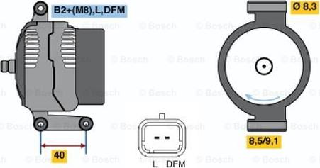 BOSCH 0 124 415 040 - Генератор mashina-shop.ru