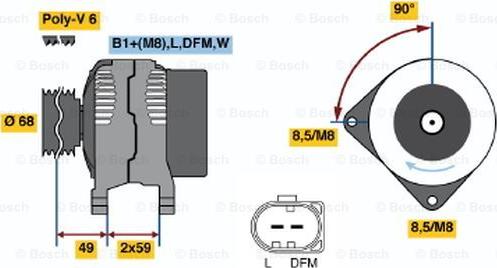 BOSCH 0 124 515 035 - Генератор mashina-shop.ru