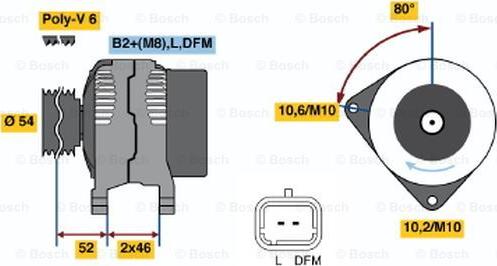 BOSCH 0 124 525 034 - Генератор mashina-shop.ru